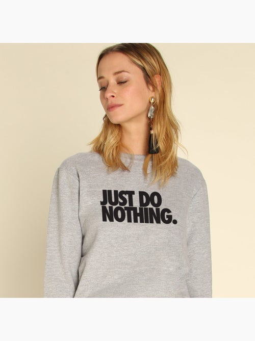 Sweater Dames - JUST DO NOTHING - Kiabi Sweater Dames - JUST DO NOTHING - Kiabi