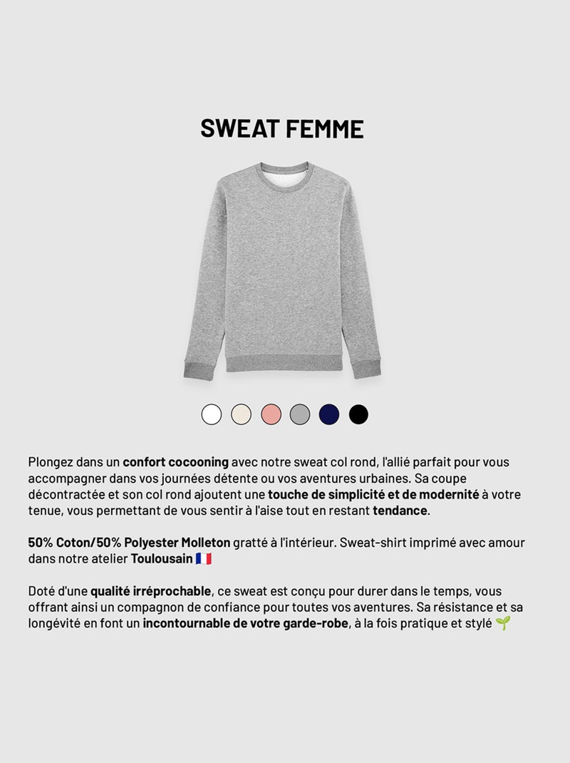 Sweater Dames - JUST DO NOTHING Gemêleerd grijs - Kiabi