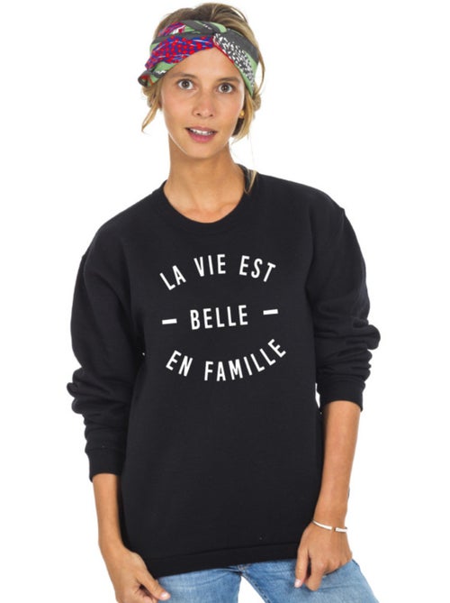 Sweater Dames - LA VIE EST BELLE EN FAMILLE - Kiabi Sweater Dames - LA VIE EST BELLE EN FAMILLE - Kiabi