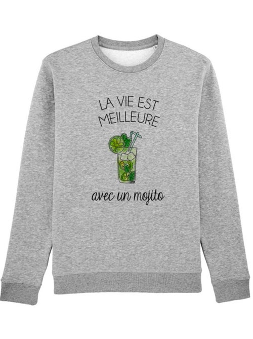 Sweater Dames - LA VIE EST MEILLEURE AVEC UN MOJITO - Kiabi Sweater Dames - LA VIE EST MEILLEURE AVEC UN MOJITO - Kiabi
