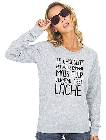 Sweater Dames - LE CHOCOLAT EST NOTRE ENNEMI 2