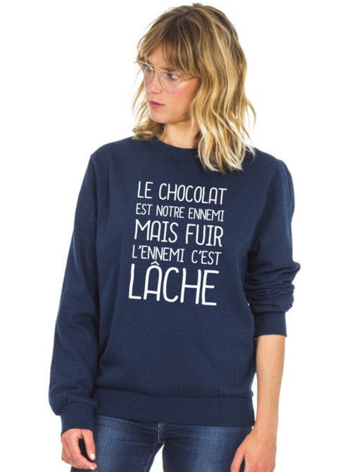 Sweater Dames - LE CHOCOLAT EST NOTRE ENNEMI 2 - Kiabi Sweater Dames - LE CHOCOLAT EST NOTRE ENNEMI 2 - Kiabi