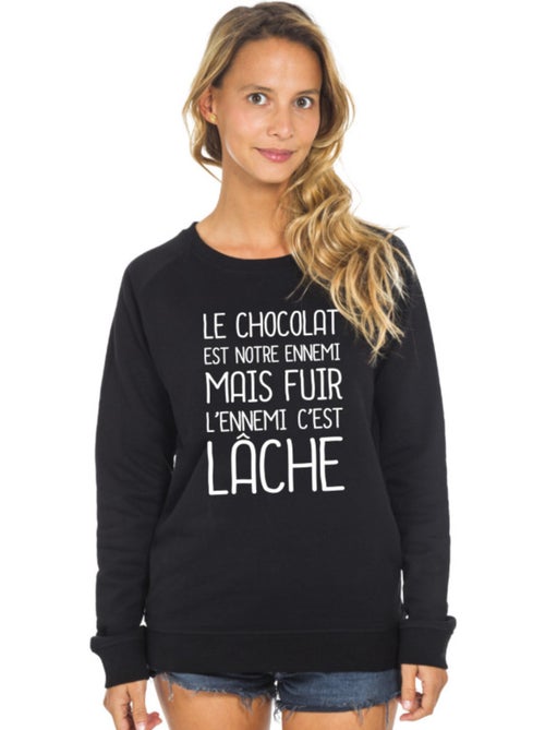 Sweater Dames - LE CHOCOLAT EST NOTRE ENNEMI 2 - Kiabi Sweater Dames - LE CHOCOLAT EST NOTRE ENNEMI 2 - Kiabi
