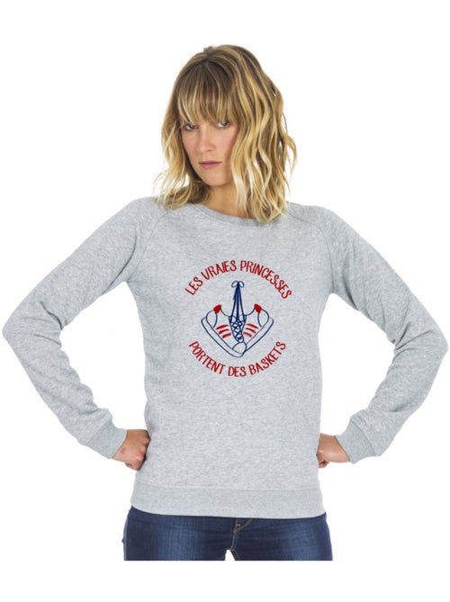 Sweater Dames - LES VRAIES PRINCESSES PORTENT DES BASKETS - Kiabi Sweater Dames - LES VRAIES PRINCESSES PORTENT DES BASKETS - Kiabi