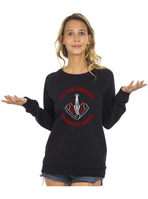Sweater Dames - LES VRAIES PRINCESSES PORTENT DES BASKETS - Kiabi Sweater Dames - LES VRAIES PRINCESSES PORTENT DES BASKETS - Kiabi