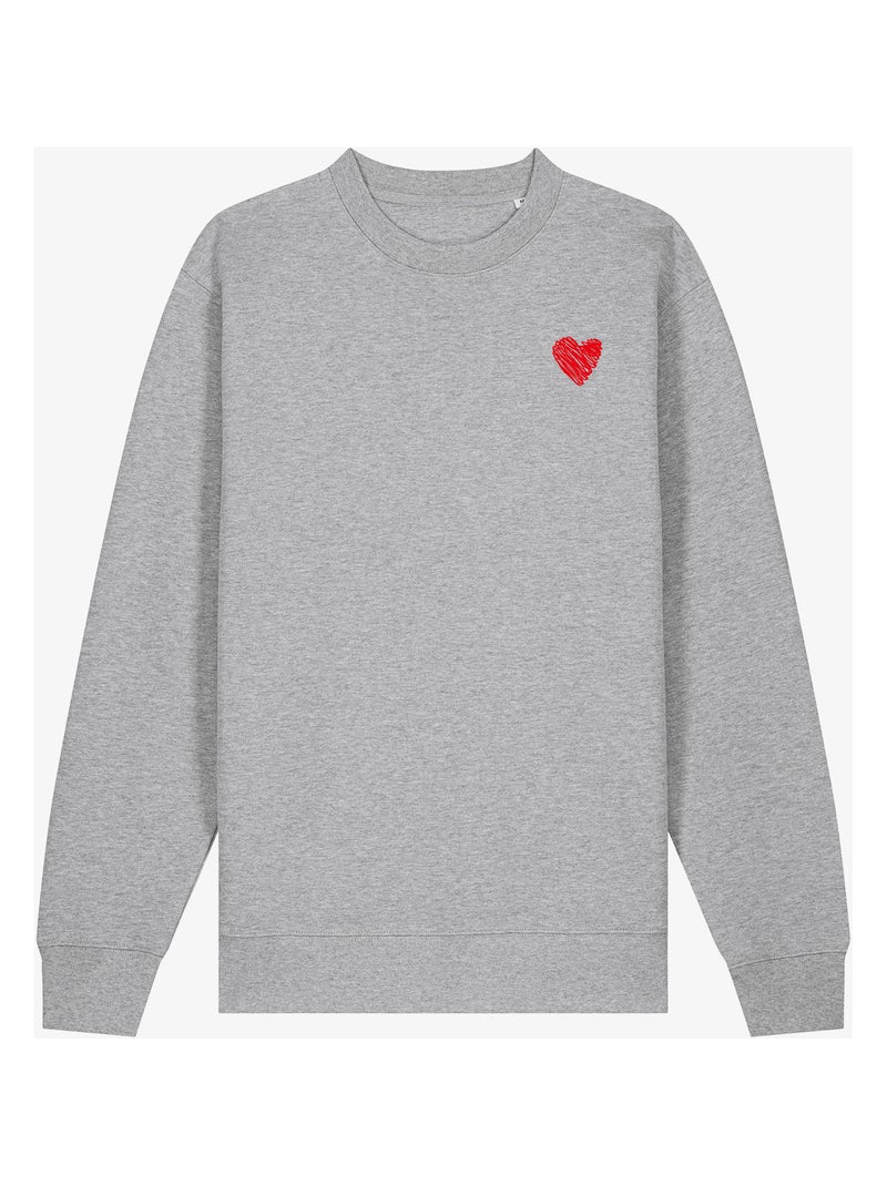 Sweater Dames - LITTLE HEART Gemêleerd grijs - Kiabi