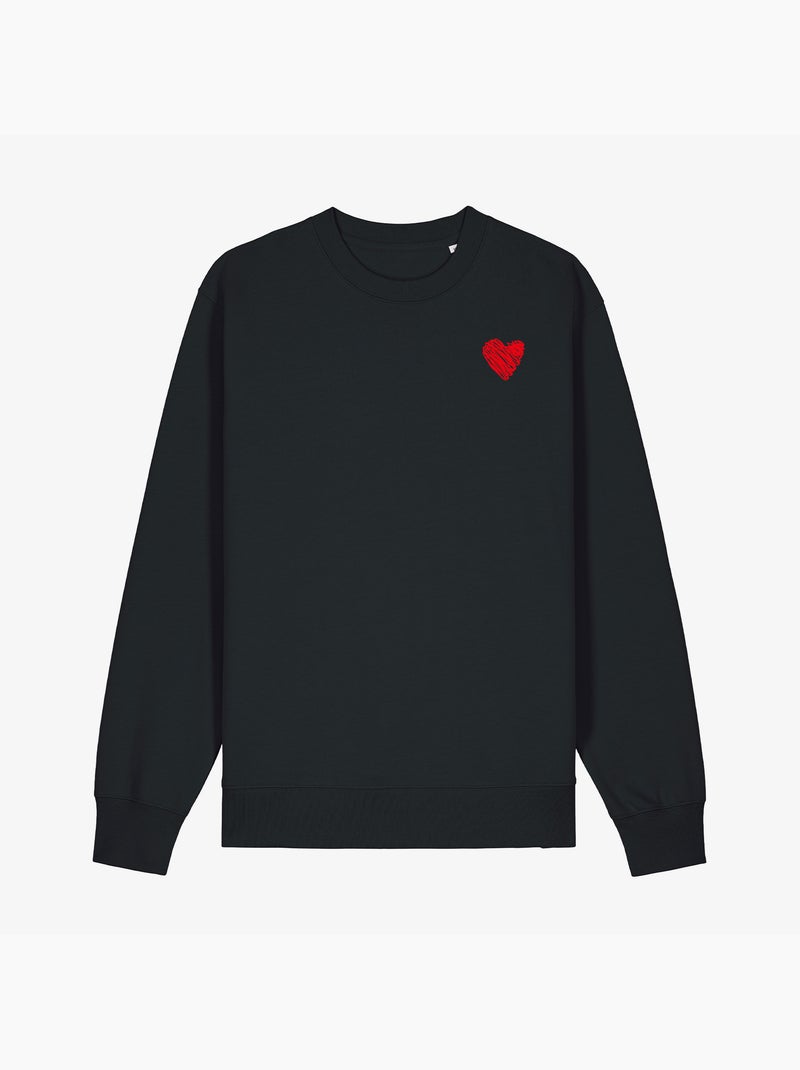 Sweater Dames - LITTLE HEART Zwart - Kiabi