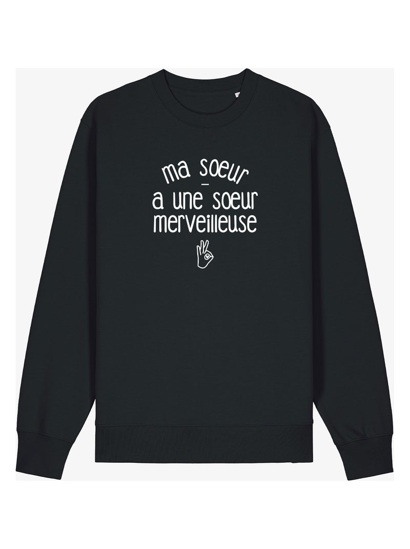 Sweater Dames - MA SŒUR A UNE SŒUR MERVEILLEUSE Zwart - Kiabi