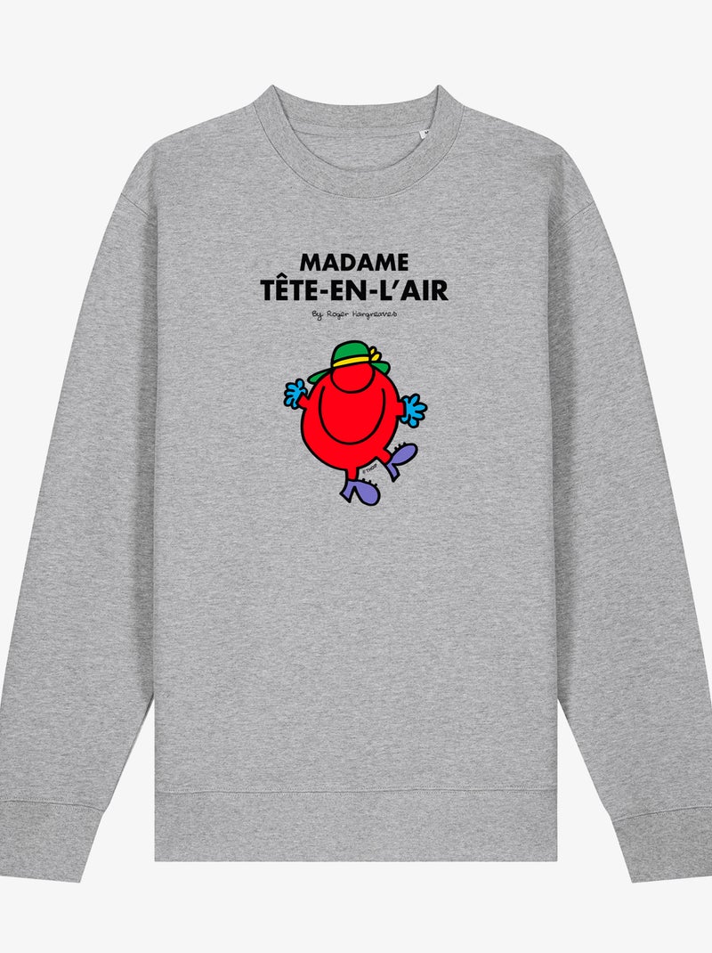 Sweater Dames - MADAME TÊTE EN L'AIR Gemêleerd grijs - Kiabi