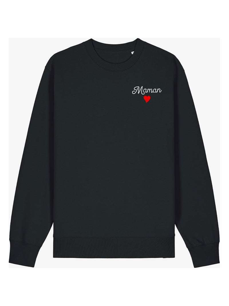 Sweater Dames - MAMAN CŒUR Zwart - Kiabi