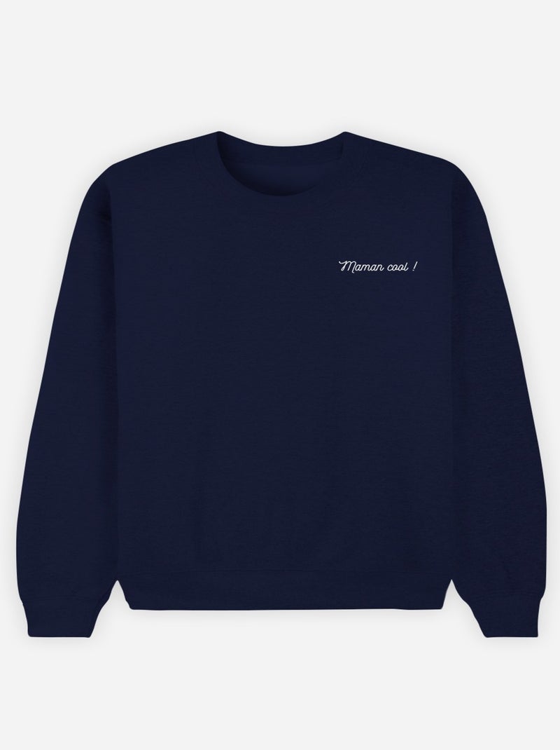 Sweater Dames - MAMAN COOL Marineblauw - Kiabi