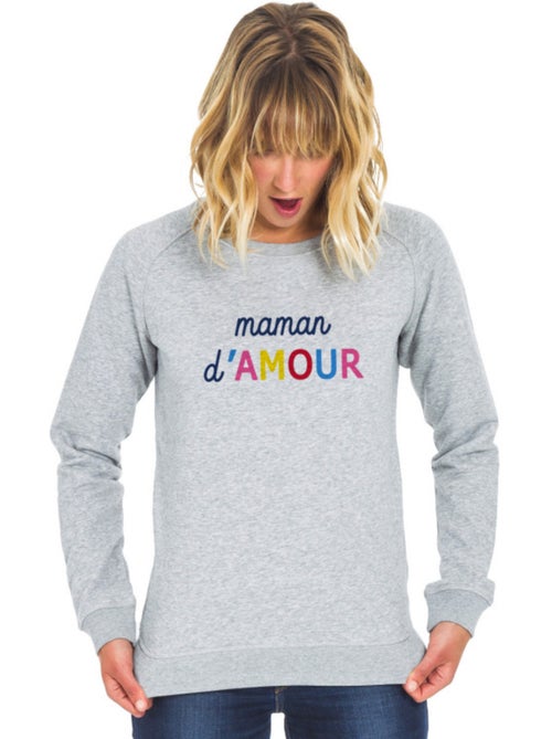 Sweater Dames - MAMAN D'AMOUR COLORÉE WAF - Kiabi Sweater Dames - MAMAN D'AMOUR COLORÉE WAF - Kiabi