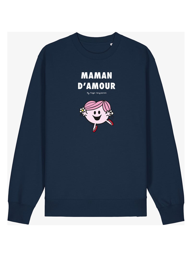 Sweater Dames - MAMAN D'AMOUR Marineblauw - Kiabi