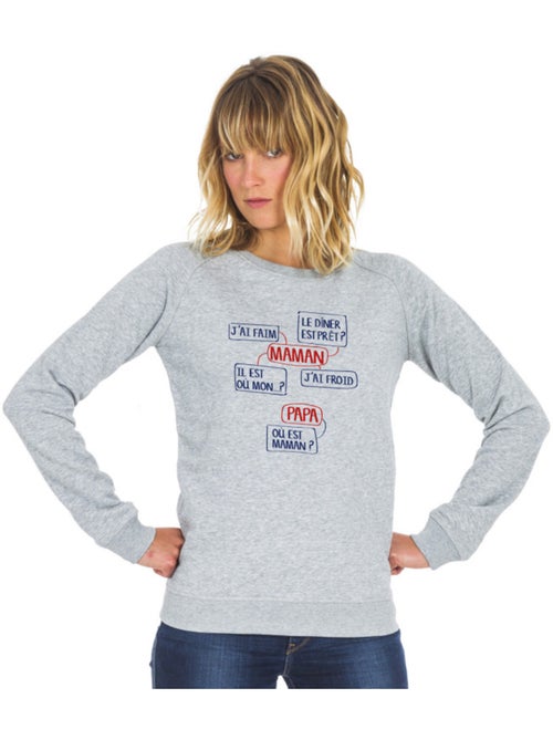 Sweater Dames - MAMAN J'AI FAIM, LE DINER EST PRÊT? IL EST OÙ MON?... - Kiabi Sweater Dames - MAMAN J'AI FAIM, LE DINER EST PRÊT? IL EST OÙ MON?... - Kiabi