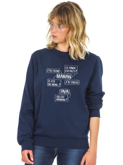 Sweater Dames - MAMAN J'AI FAIM, LE DINER EST PRÊT? IL EST OÙ MON?... - Kiabi Sweater Dames - MAMAN J'AI FAIM, LE DINER EST PRÊT? IL EST OÙ MON?... - Kiabi