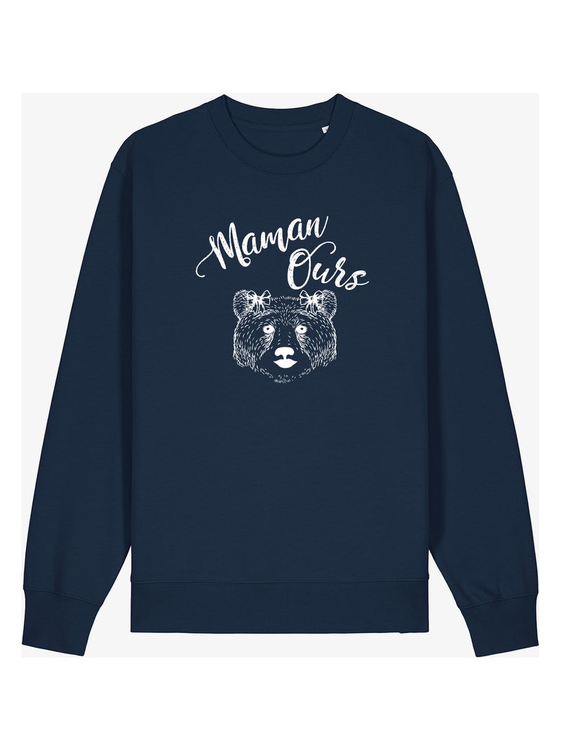 Sweater Dames - MAMAN OURS Marineblauw - Kiabi