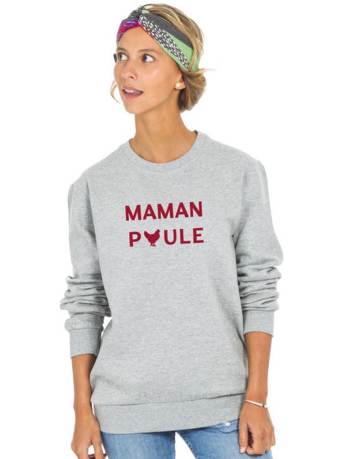 Sweater Dames - MAMAN POULE 2 WAF - Kiabi Sweater Dames - MAMAN POULE 2 WAF - Kiabi