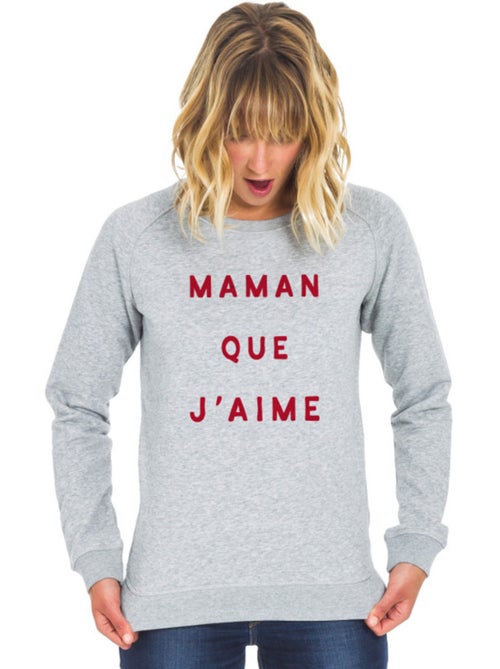 Sweater Dames - MAMAN QUE J'AIME 2 WAF - Kiabi Sweater Dames - MAMAN QUE J'AIME 2 WAF - Kiabi