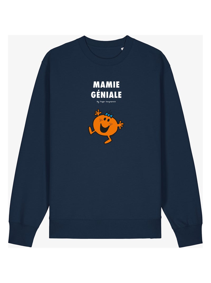 Sweater Dames - MAMIE GÉNIALE Marineblauw - Kiabi