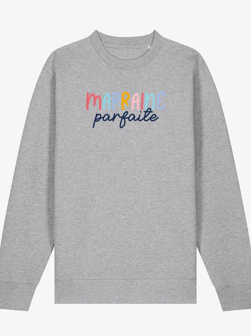 Sweater Dames - MARRAINE PARFAITE Gemêleerd grijs - Kiabi