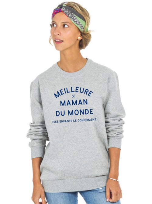 Sweater Dames - MEILLEURE MAMAN DU MONDE (SES ENFANTS LE CONFIRMENT) 2 WAF - Kiabi Sweater Dames - MEILLEURE MAMAN DU MONDE (SES ENFANTS LE CONFIRMENT) 2 WAF - Kiabi