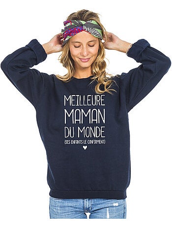 Sweater Dames - MEILLEURE MAMAN DU MONDE (SES ENFANTS LE CONFIRMENT)