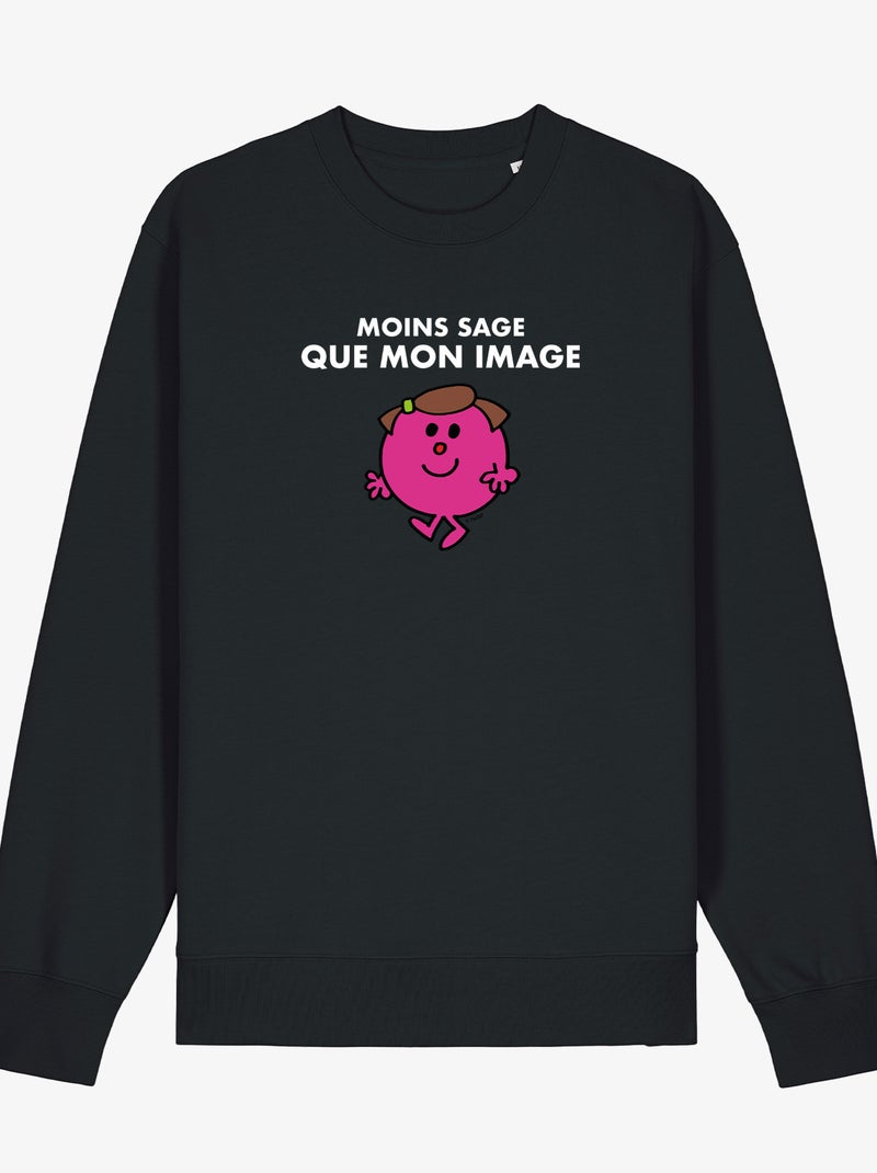 Sweater Dames - MOINS SAGE QUE MON IMAGE Zwart - Kiabi