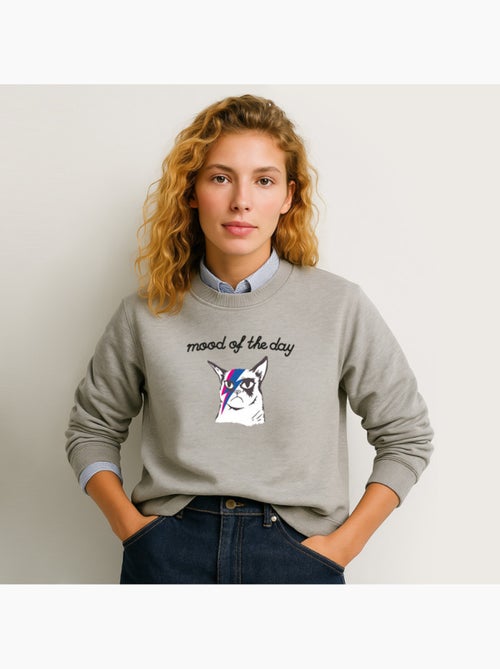 Sweater Dames - MOOD OF THE DAY CAT - Kiabi Sweater Dames - MOOD OF THE DAY CAT - Kiabi