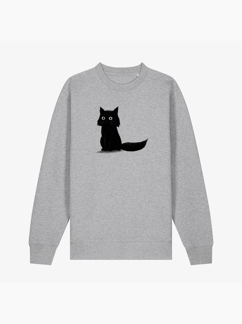 Sweater Dames - SITTING CAT Gemêleerd grijs - Kiabi