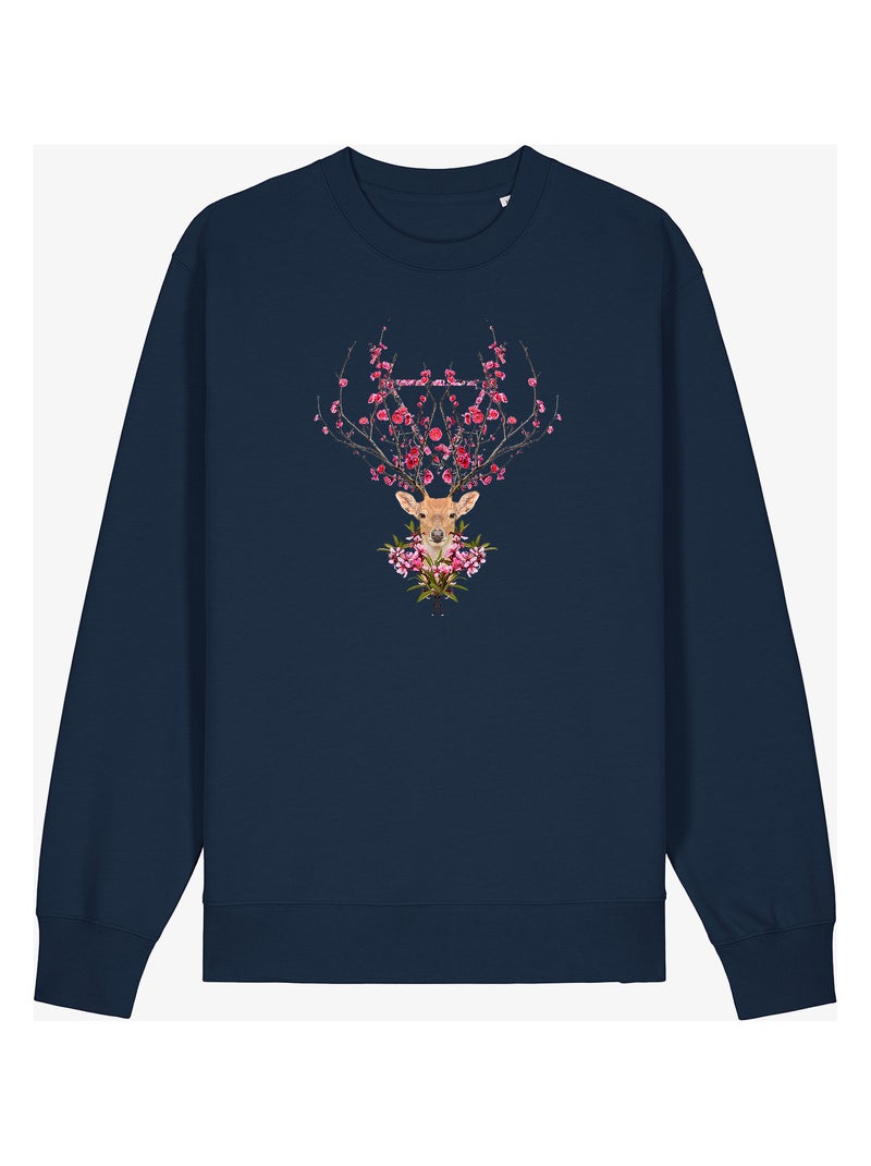 Sweater Dames - SPRING DEER Marineblauw - Kiabi