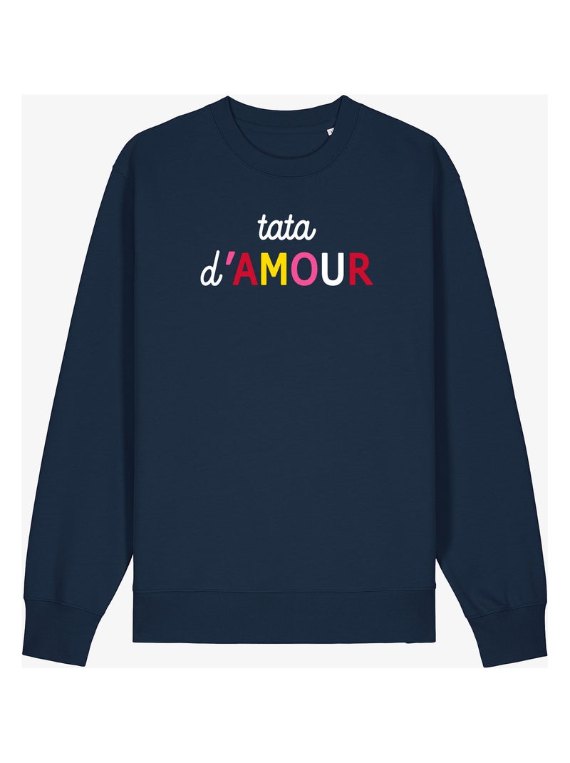 Sweater Dames - TATA D'AMOUR COLORÉE WAF Marineblauw - Kiabi