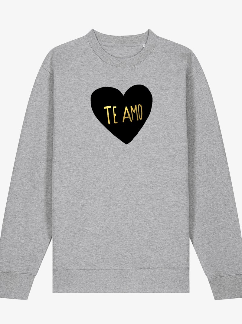 Sweater Dames - TE AMO Gemêleerd grijs - Kiabi