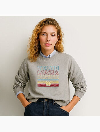 Sweater Dames - TRUTH LOVE & JUSTICE WONDER WOMAN
