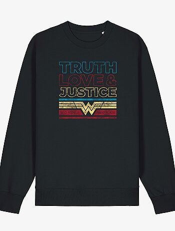 Sweater Dames - TRUTH LOVE & JUSTICE WONDER WOMAN