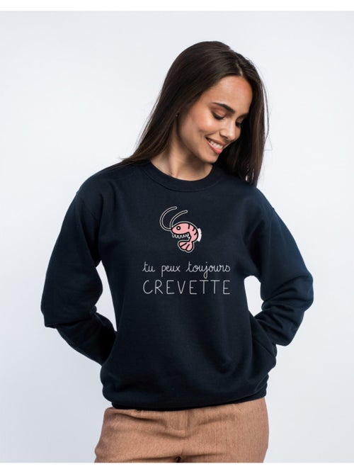 Sweater Dames - TU PEUX TOUJOURS CREVETTE - Kiabi Sweater Dames - TU PEUX TOUJOURS CREVETTE - Kiabi