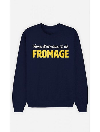 Sweater Dames - VIVRE D'AMOUR ET DE FROMAGE