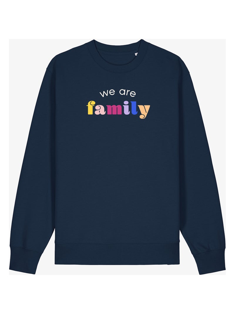 Sweater Dames - WE ARE FAMILY Marineblauw - Kiabi