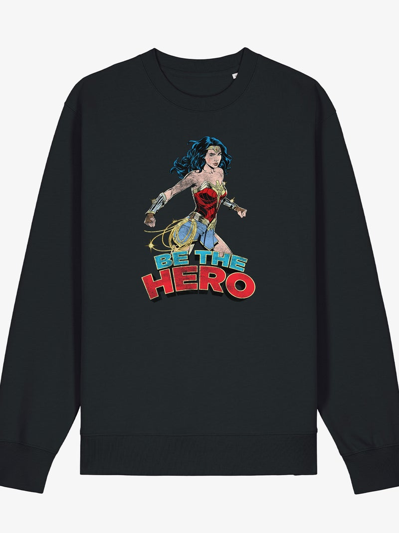 Sweater Dames - WONDER WOMAN BE THE HERO 2 Zwart - Kiabi