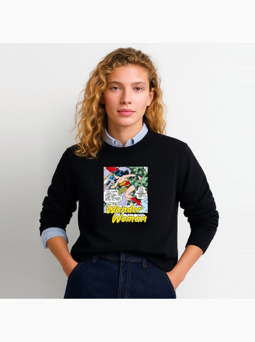 Sweater Dames - WONDER WOMAN I DO KNOW TROUBLE WHEN I SEE IT - Kiabi Sweater Dames - WONDER WOMAN I DO KNOW TROUBLE WHEN I SEE IT - Kiabi