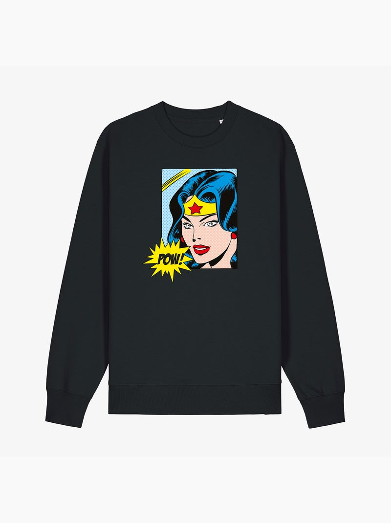 Sweater Dames - WONDER WOMAN POW Zwart - Kiabi