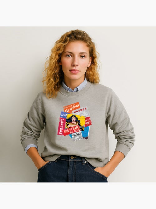 Sweater Dames - WONDER WOMAN TOGETHER WE RISE - Kiabi Sweater Dames - WONDER WOMAN TOGETHER WE RISE - Kiabi