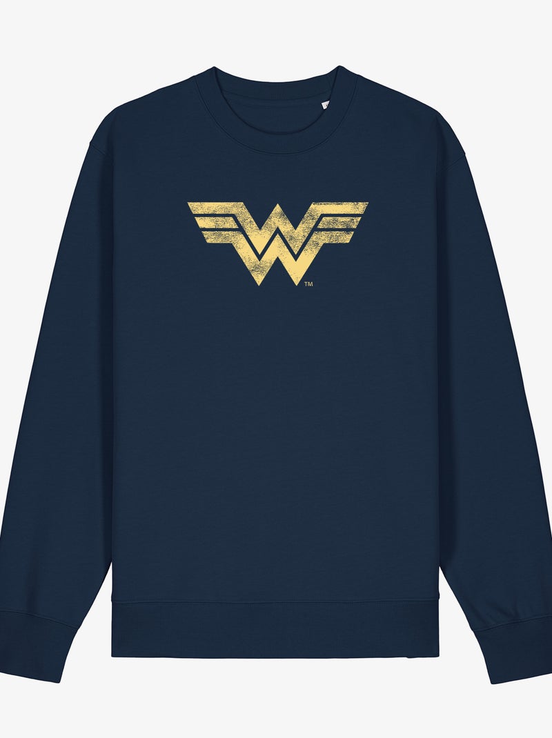 Sweater Dames - WONDER WOMAN VINTAGE LOGO Marineblauw - Kiabi
