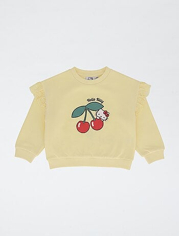 Sweater 'Hello Kitty' van effen katoen