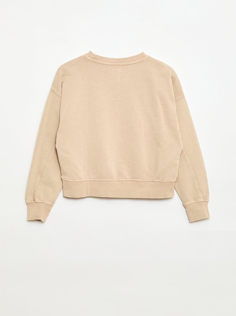 Sweater in campusstijl Biege - Kiabi