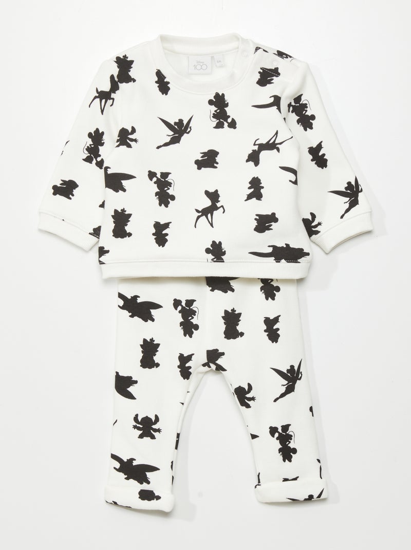 Sweater + joggingbroek - 100 jaar 'Disney' WIT - Kiabi