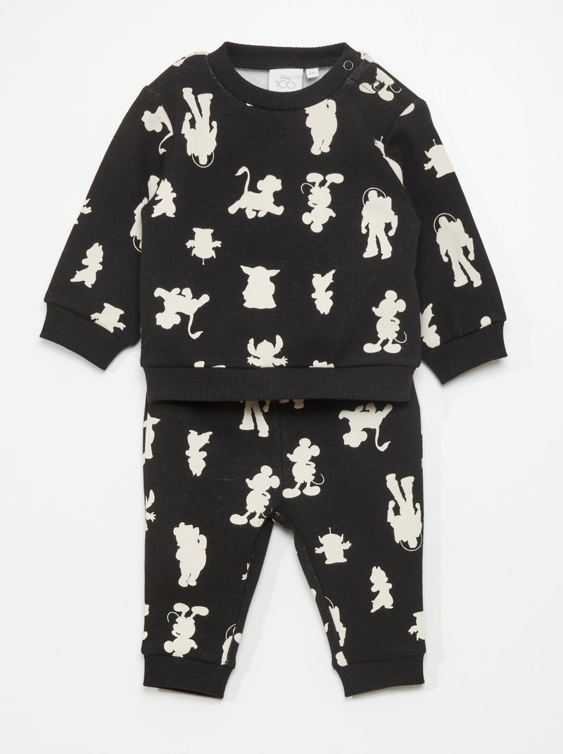 Sweater + joggingbroek - 100 jaar 'Disney' ZWART - Kiabi