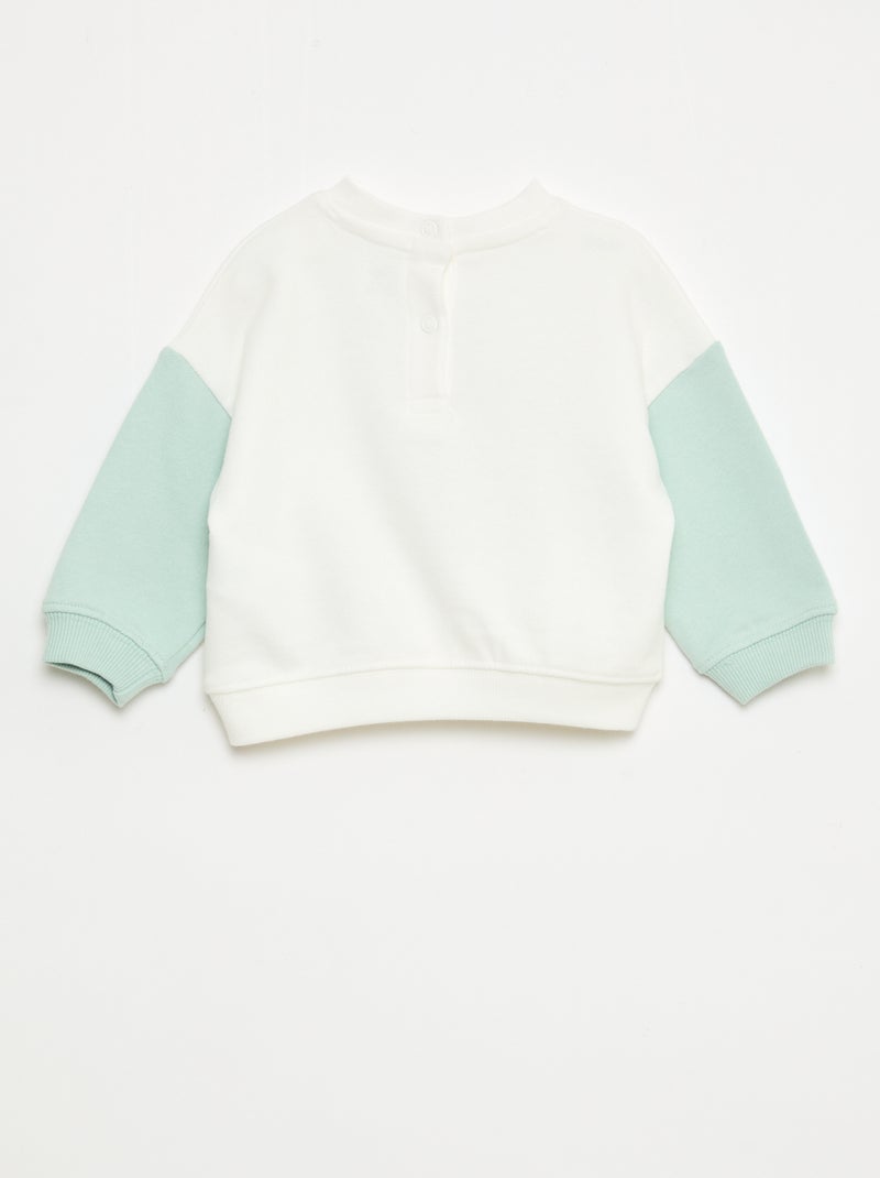 Sweater 'Jurassic World' met contrasterende mouwen Groen - Kiabi