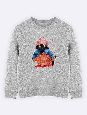 Sweater Kinder BOXING CAT BLACK