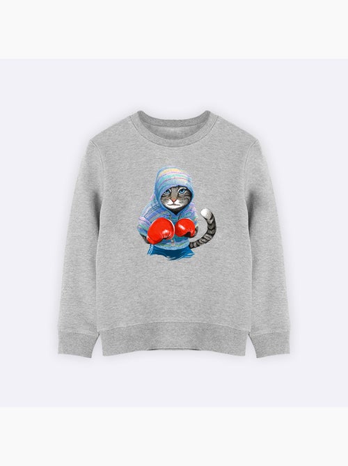 Sweater Kinder BOXING CAT GREY - Kiabi Sweater Kinder BOXING CAT GREY - Kiabi