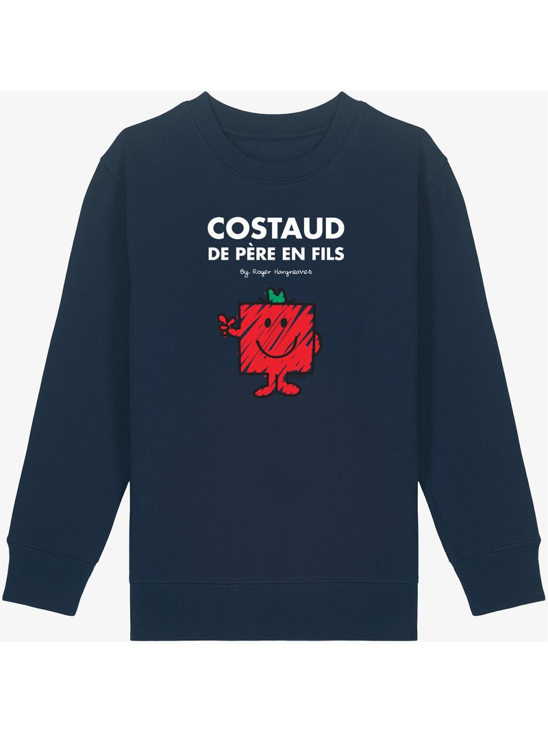 Sweater Kinder COSTAUD DE PÈRE EN FILS Marineblauw - Kiabi